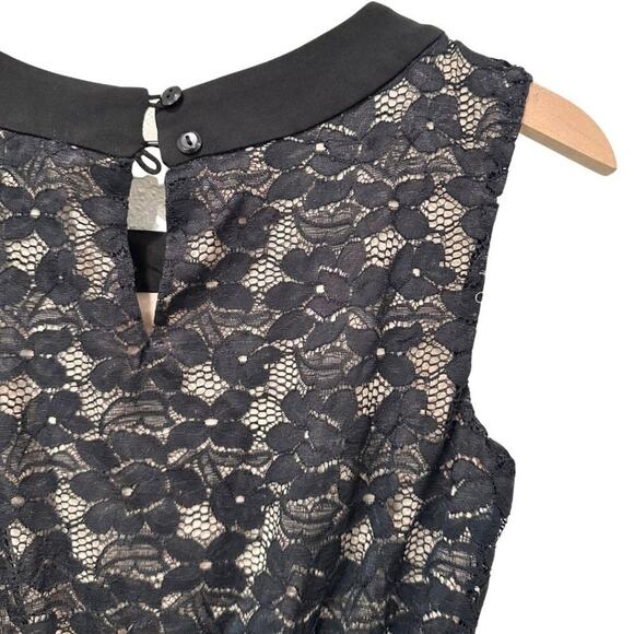 Enfocus Studio Sleeveless Lace Cocktail Dress Black 8 - Picture 7 of 8
